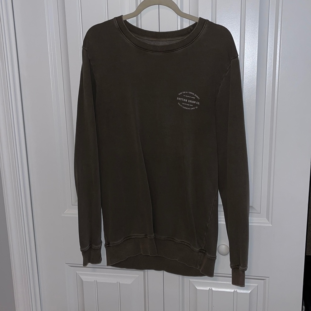 Large brown rhythm union co crewneck